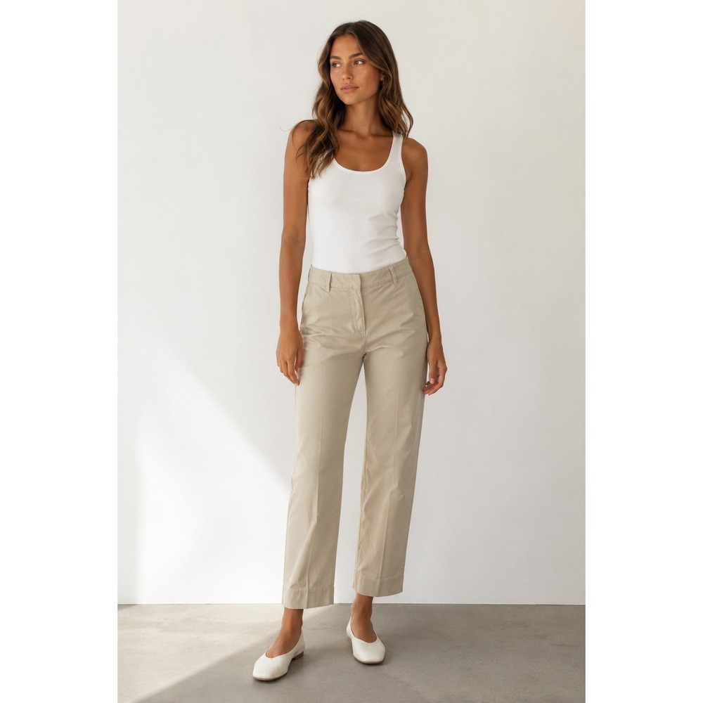 Loft Outlet Original Ankle Pant Tan Khaki Khakis Trousers Womens 4 Business